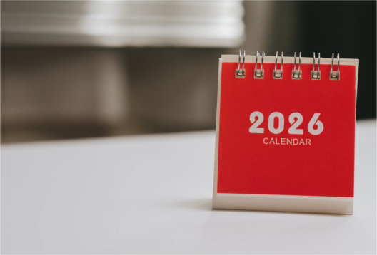 2026,Calendar,Red,White,Desk,Spiral,Planner,Organization,Office,Planning